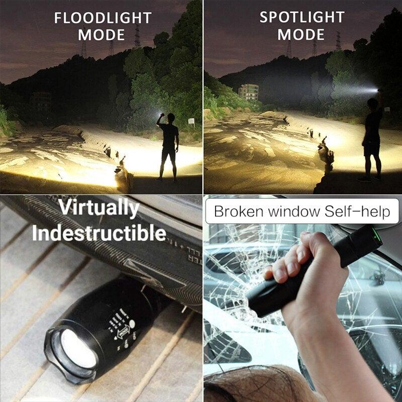 Lumenite V Super Bright LED Tactical Flashlight - Multimode Torch Bundle - 24/7 Tactical Supplies